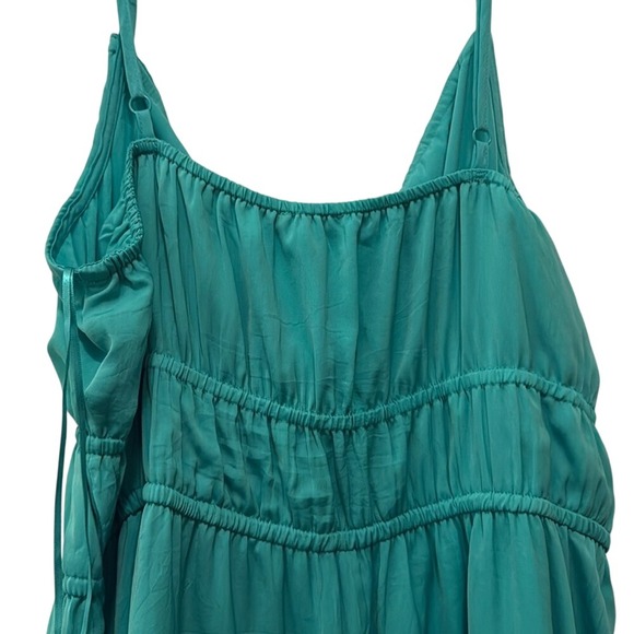 ON 34th Chic Green Maxi Dress w/ Spaghetti Straps Size XL Beach/Vacation‎ - Picture 8 of 9